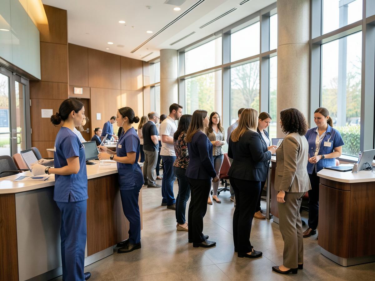 Jornada médica corporativa de VR Bienestar en la sede del cliente